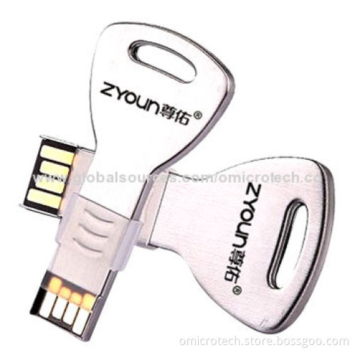 Key-shaped USB Flash Drive, Compatible with USB1.1, 8GB Capacity